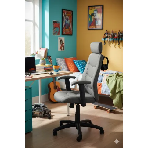 Fotografia Ciemnoszary fotel obrotowy - Velesso 2X z kategorii Pracownia i biuro