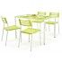 Zdjęcie produktu Stół z krzesłami Creola - limonkowy.
