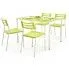 Zdjęcie produktu Stół z krzesłami Elewzi - limonkowy.