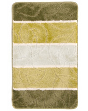 Zielony klasyczny dywanik łazienkowy w paski - Laxi 3X