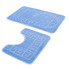 Niebieski miękki komplet dywaników do łazienki - Opix 4X