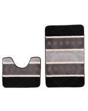 Zestaw czarnych stylowych dywaników antypoślizgowych - Gomos 4X