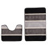 Zestaw czarnych stylowych dywaników antypoślizgowych - Gomos 4X