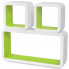 Zdjęcie produktu Zestaw biało-zielonych półek ściennych - Lara 2X.