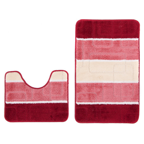 czerwony komplet dywaników lazienkowy bills 3X