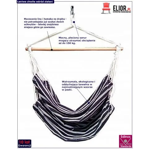 Zdjęcie hamak brazylijski ogrodowy na drążku Sandis | Edinos.pl