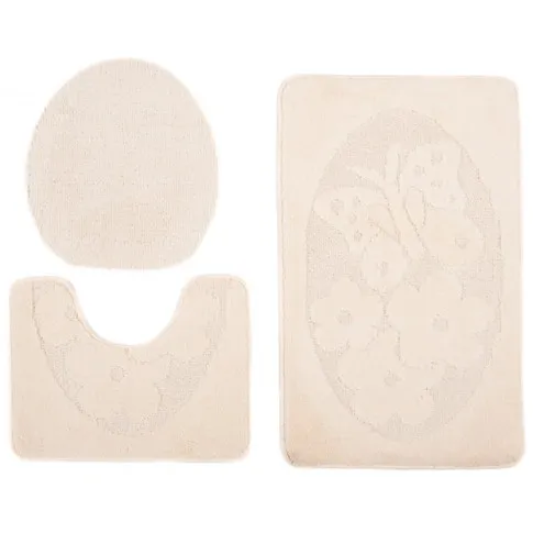 Zestaw kremowych dywanikoów arbut 5x