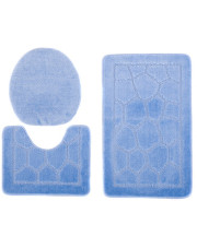 Stylowy niebieski komplet dywaników do łazienki - Brusso 4X w sklepie Edinos.pl