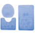 Stylowy niebieski komplet dywaników do łazienki - Brusso 4X