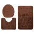 Brązowy komplet dywaników do łazienki Brusso 4x