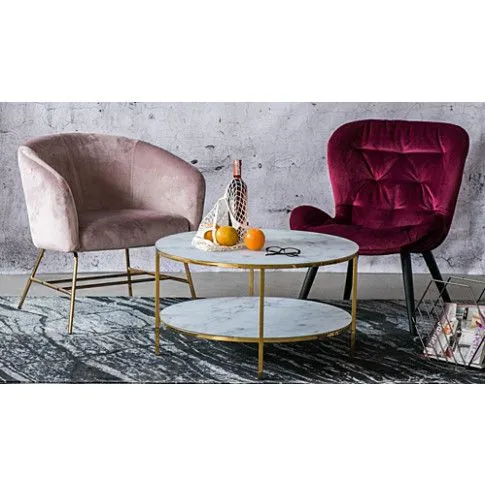 Zdjęcie fotel wypoczynkowy Avros bordowy pikowany | Edinos.pl