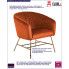 Fotografia Fotel muszelka Pablos 2X - pomarańczowy z kategorii Fotele