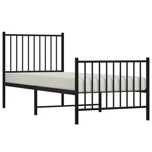 Czarne łóżko jednoosobowe Romaxo