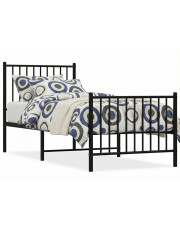 Czarne pojedyncze łóżko metalowe 90x200 cm - Fiver w sklepie Edinos.pl