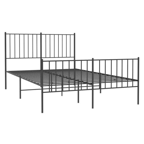 Metalowe czarne łóżko Romaxo