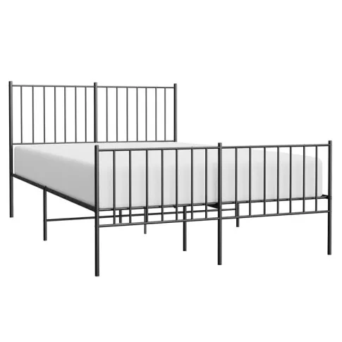 Czarne metalowe łóżko Romaxo
