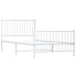 Białe metalowe łóżko rustykalne 100x200 cm - Romaxo
