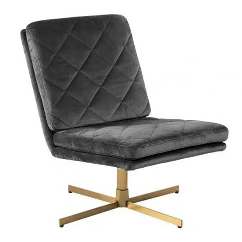Zdjęcie produktu Obrotowy fotel wypoczynkowy Ricco - ciemnoszary.