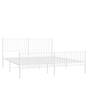 Białe metalowe łóżko industrialne 180x200 cm - Romaxo w sklepie Edinos.pl