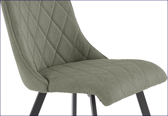 metalowe tapicerowane oliwkowe krzesło Semir