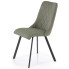 Tapicerowane oliwkowe krzesło metalowe - Semir