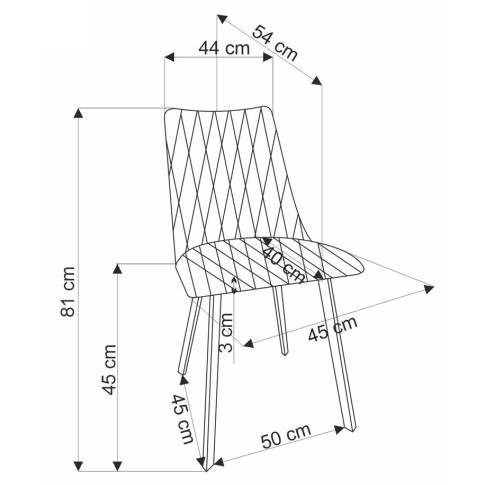 wymiary krzesła Semir