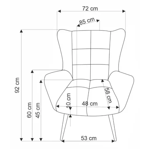 wymiary fotela Molton