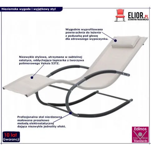 Fotografia Leżak bujany ogrodowy Lamar z kategorii Meble ogrodowe