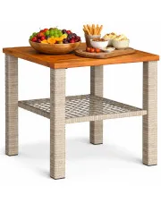 Stolik kawowy technorattanowy do ogrodu - Livers 4X w sklepie Edinos.pl