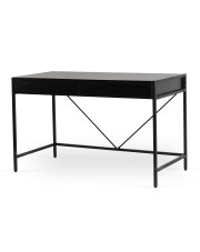 Czarne minimalistyczne duże biurko loft z szufladami - Tozi w sklepie Edinos.pl