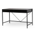 Czarne minimalistyczne duże biurko z szufladami - Tozi