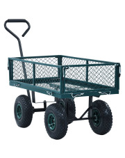 Metalowy wózek ogrodowy na pneumatycznych kołach - Pavoxi