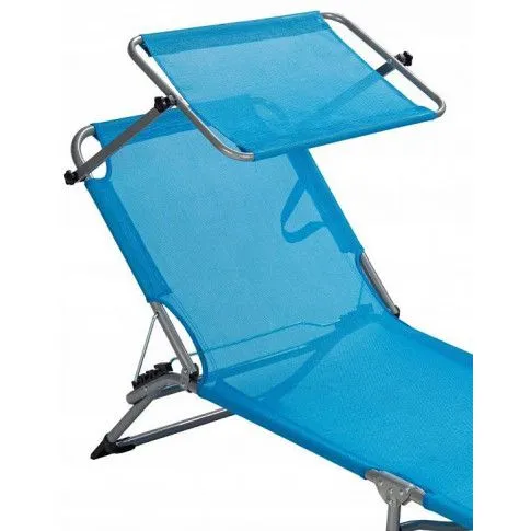 Zdjęcie leżak do ogrodu z regulowanym daszkiem Adis | Edinos.pl