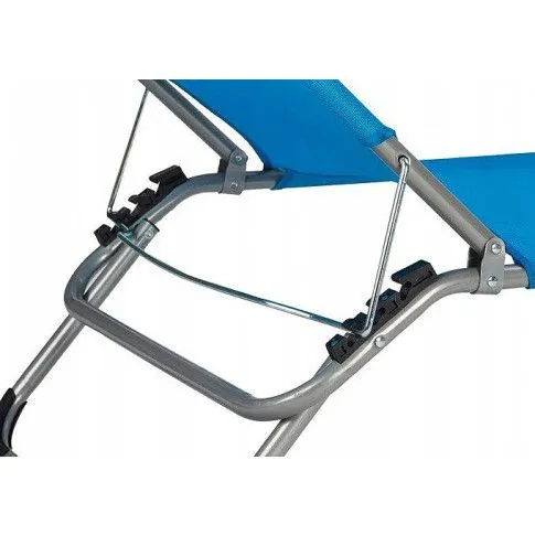 Szczegółowe zdjęcie nr 5 produktu Leżak ogrodowy z regulowanym daszkiem Adis - lazurowy