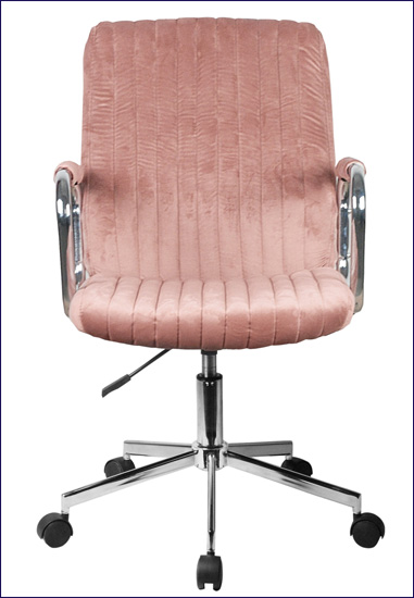 Tapicerowane krzesło do biurka Tevors kolor różowy