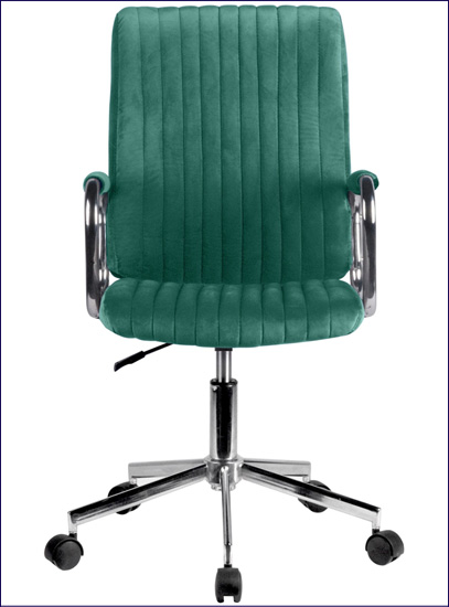 Tapicerowane krzesło do biurka Tevors butelkowa zieleń