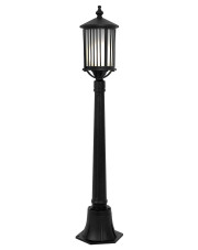 Czarna niska lampa stojąca ogrodowa - A443-Olva w sklepie Edinos.pl