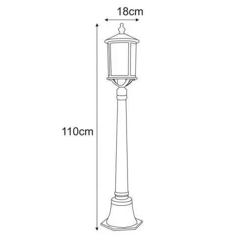 Rozmiar lampy A443-Olva