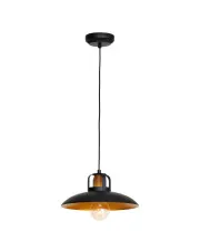 Czarna lampa wisząca z metalu - K483-Falso w sklepie Edinos.pl