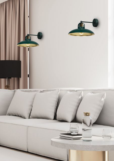 Zielony metalowy kinkiet - K482-Ramona