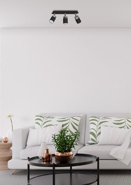 Czarna lampa sufitowa - K472-Fiorenzo