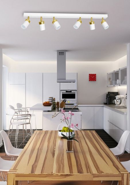 Biało złota lampa sufitowa - K471-Fiorenzo