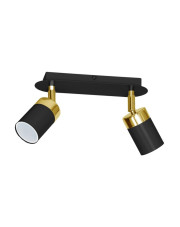 Czarno-złota podwójna lampa sufitowa - K473-Hawe
