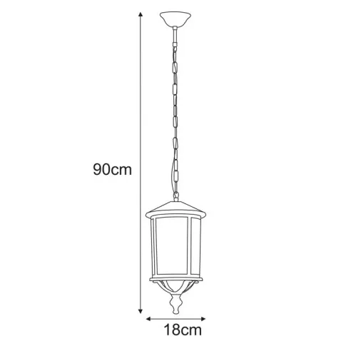 Rozmiar lampy wiszącej A446-Egra