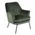 Zielony fotel Amili - welurowy