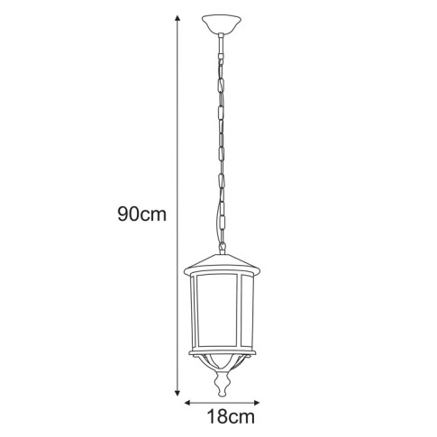 Rysunek techniczny lampy A450-Dixa