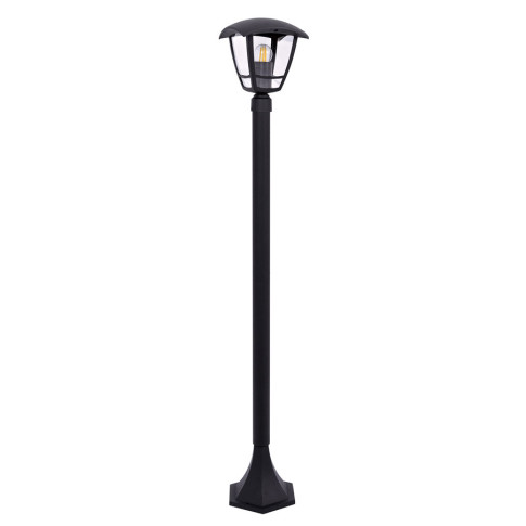 Czarna lampa ogrodowa niska A455-Cres