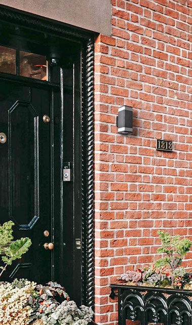 Czarny nowoczesny kinkiet ogrodowy A458-Uboxi