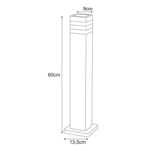 Rysunek techniczny lampy A459-Adia