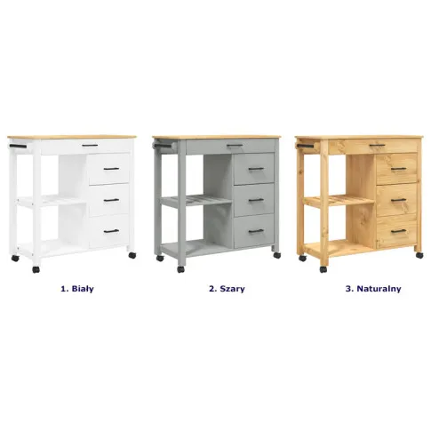 Kolorystyka wózka kuchennego Remmir 4X